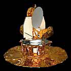 WMAP observatory after a solar panel/sun shield deployment test
